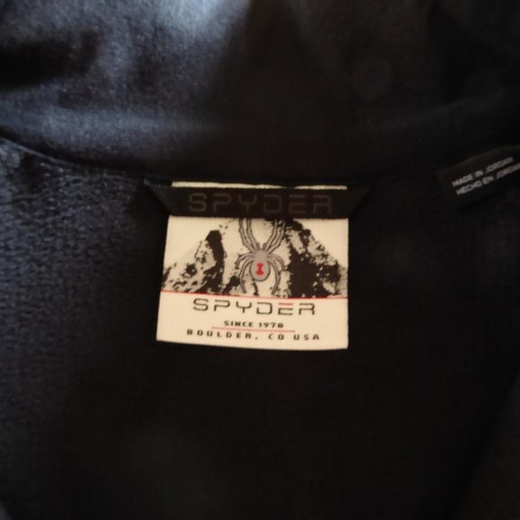 SPYDER BRAND LONG SLEEVE MENS BLACK ¾ ZIPPER LONG SLEEVE JACKET (NEW WITH TAGS) - Picture 5 of 13